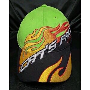 Vtg Arctic Cat Cats Pride Hat Flames 2003 Arctic Wear Snowmobile Motorsports EUC
